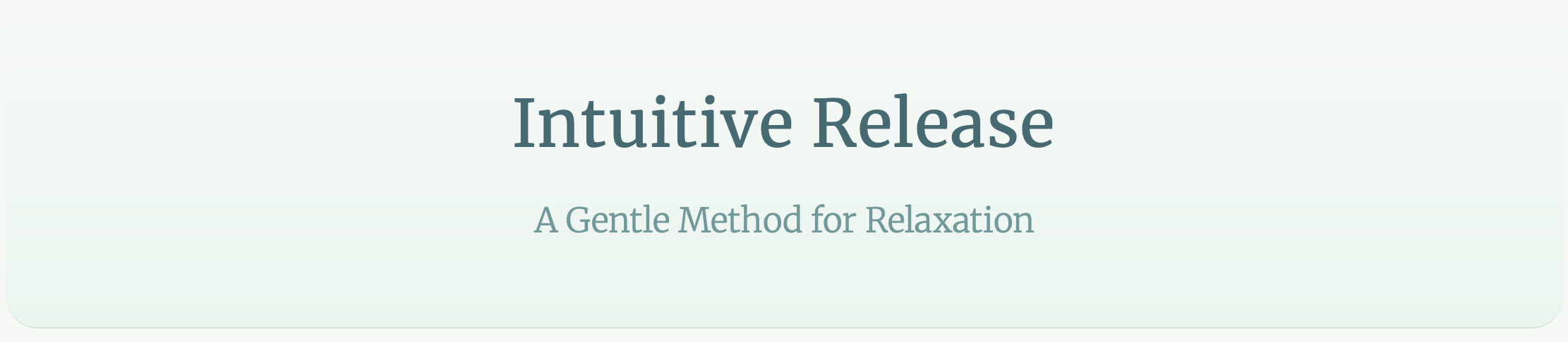 Intuitive Release